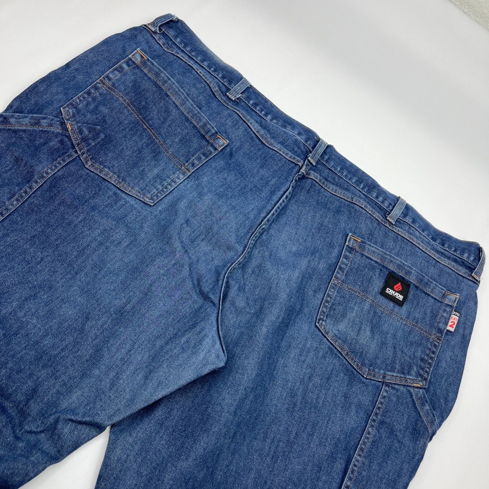 Crude FR Flame Resistant Work Jeans Blue 50x32 Carpenter Utility Denim Pants